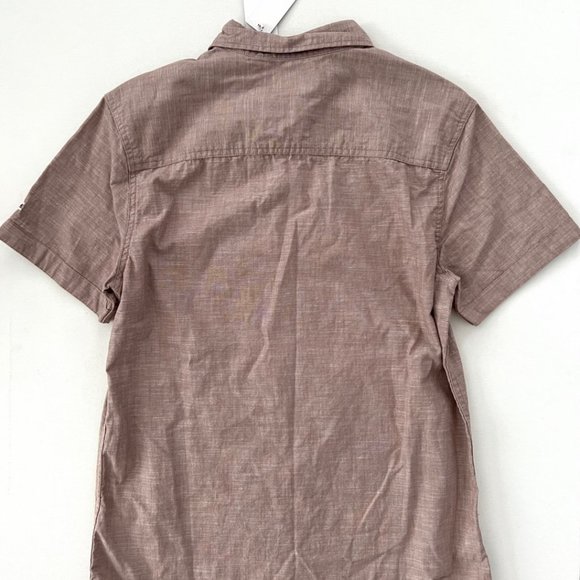 Hudson Simo Cotton Button Down Shirt Brown - Picture 3 of 3